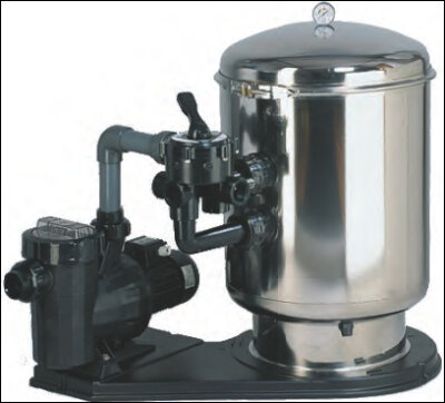 Meranus Sandfilteranlage Ø 600 Edelstahl V4A mit Speck Badu Prime 13 400 V