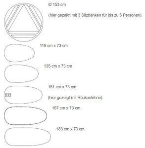 Holzbadewanne Lärche 164 cm x140 cm