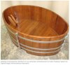Holzbadewanne Lärche 164 cm x140 cm