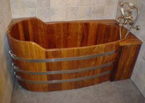 Holzbadewanne Kambala 164 cm x 140 cm