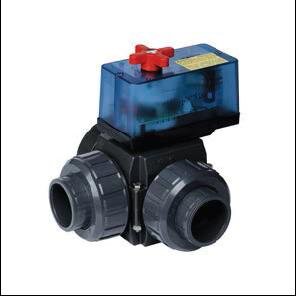 PVC Praher Evolution 3-Wege Kugelhahn d 63 mm S4 Solar eco 230 V AC