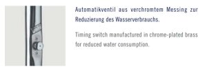 Astral Automatikdusche kalt Automatikventil und Fussbrause