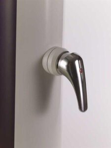 Solardusche Fun Silber grau mit solarbeschichtetem Aluminiumtank