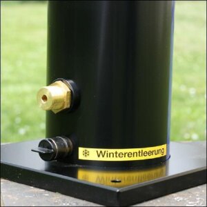 Solardusche Fun Silber grau mit solarbeschichtetem Aluminiumtank