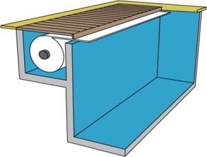 Polycarbonat Unterflur-Abdeckung AquaTop mit Rohrmotor...