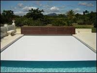 Oberflur-Abdeckung AquaTop Aufrollvorrichtung T&A inkl Polycarbonat Lamellen