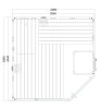 Domo Sauna Alaska Corner Infra+ 206 x 206 x 204 cm