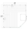 Domo Sauna Alaska Corner Infra+ 206 x 206 x 204 cm