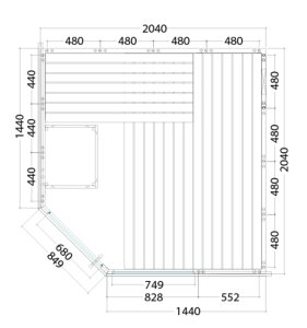 Domo Sauna Alaska Corner 206 x 206 x 204 cm