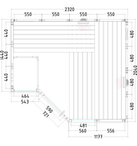 Domo Sauna Arktis Infra+ 234 x 206 x 204 cm