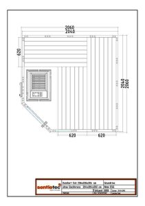 Domo Sauna Komfort Corner 206 x 206 x 204 cm