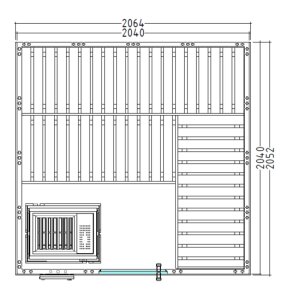 Domo Sauna Wellfun Large 206 x 206 x 204 cm