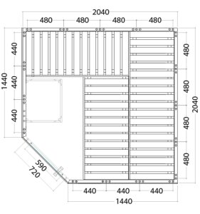 Domo Sauna Wellfun Corner 206 x 206 x 204 cm