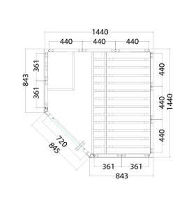 Domo Sauna Wellfun Mini 145 x 145 x 204 cm