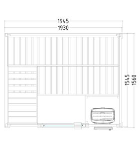 Domo Sauna Basic Medium 195 x 156 x 200 cm