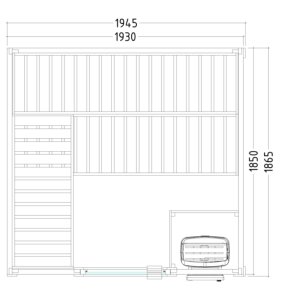 Domo Sauna Basic Large 195 x 187 x 200 cm