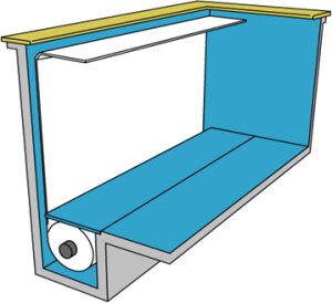 AquaTop Unterflur Abdeckung Scuba T&A mit Rohrmotor Fernbedienung inkl Polycarbonat Lamellen