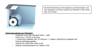 T&A AquaTop Unterwassersitzbank für...