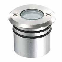 Wibre Bank/ Bodeneinbau-Scheinwerfer/Orientierungsleuchte mit POW-LED planebene Blende homogen diffus