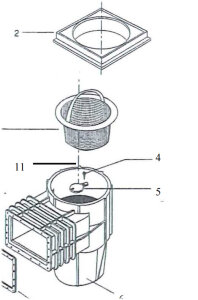 Skimmerkorb für GEMAS Skimmer geeignet (kein Original)