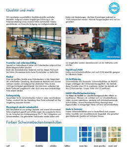 Hobbypool Sonderauskleidung Folienstärke 0,80 mm