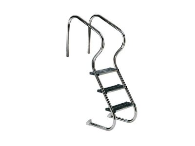 Treppe Deluxe V4A 3-stufig kurze Bauweise Schwimmbadleiter