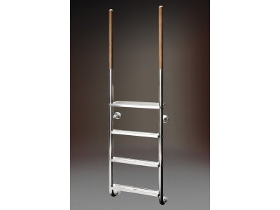 Ideal Eichenwald Pool Leiter ROMA 3-stufig, Griffstangen