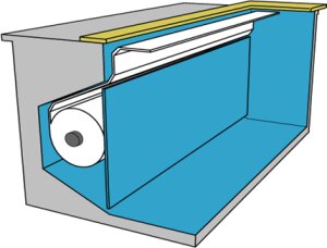 T&A  AquaTop Trennwand aus PVC Maß bis 140 cm...