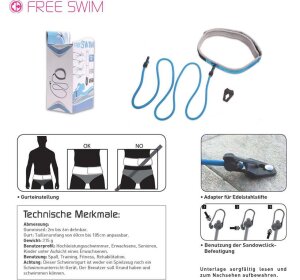 FREE SWIM Schwimmgurt Gegenschwimmanlage