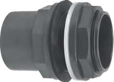 PVC Tankdurchführung 50/63 mm Klebemuffe x 2"