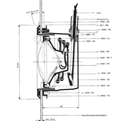 OWM Blende zu UWS für Unterwasserscheinwerfer Rund
