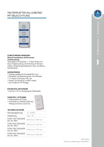WDT Tasterplatte 1- fach Alu- Kunstoff- Alu 4mm