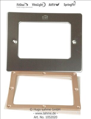 Skimmer Flanschsatz 2-teilig mit Blende aus V4A  für Folienbecken Bronze