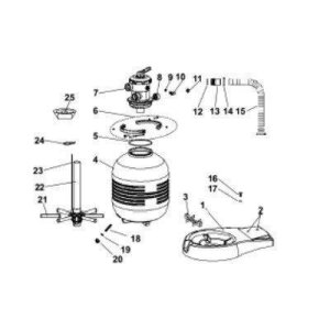 OKU 6-Wege-Top-Mount-Ventil 1 1/2" mit Spannring,...
