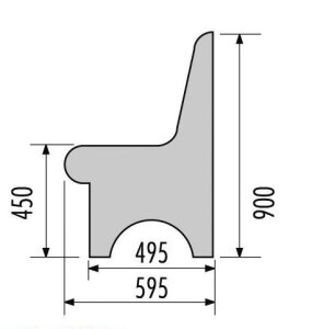 MODUL-BA-STAR-G Bankform STAR, gerade