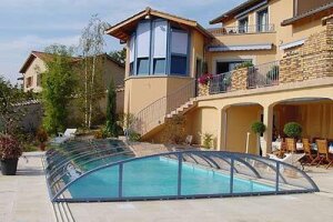 VÖROKA Vario Schwimmbad Überdachung B: 5,00 m x L: 8,69 m H: ca. 2,00 m