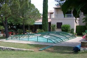 VÖROKA Vario Schwimmbad Überdachung B: 5,00 m x L: 8,69 m H: ca. 2,00 m