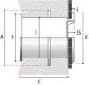 Unterwasser-Fenster zum Einschweisen für Edelstahlbecken, Stahlrahmen V4A 1.4571, Lichtes Maß: 2200 x 400 mm
