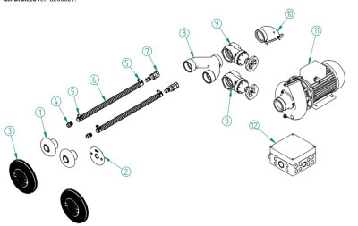 FITSTAR Einstrahldüse kpl. f. Folie u. Fliese GSA Double-Jet