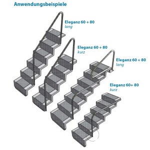 REKU Polyestertreppe Eleganz 80 U kurz
