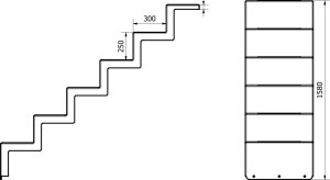 REKU Polyestertreppe Eleganz 80 U kurz