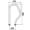 Schwimmbad Haltegriff Einstiegshilfe V4A 470 mm