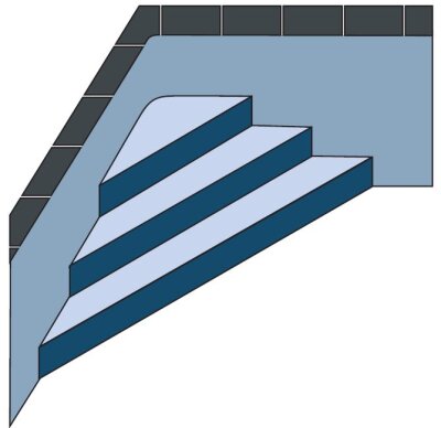 WALU 75/100 Aufpreis Ecktreppe