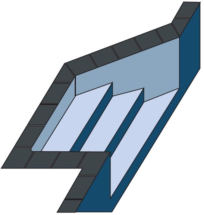 Walter Piscine WALU 75/100 Aufpreis Schräge Treppe