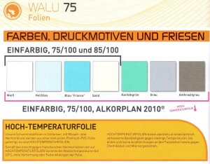 WALU 75/100 Hoch-Temperatur Aufpreis Gerade Treppe