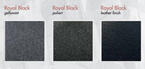 Geyger Granit Beckenrandstein Royal Black Innenecke 550/300  x 550/300 x 40 mm Radius 66 mm