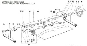Ersatzteil Aufrollvorrichtung FIX Handrad Nr. 7 mit Griff für Aufrollvorrichtung Profi Fix Portabel
