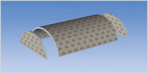 MODUL-DA-BARREL DACH Dampfbaddach Gewölbe Sondermaß 2370x1000x150x50mm