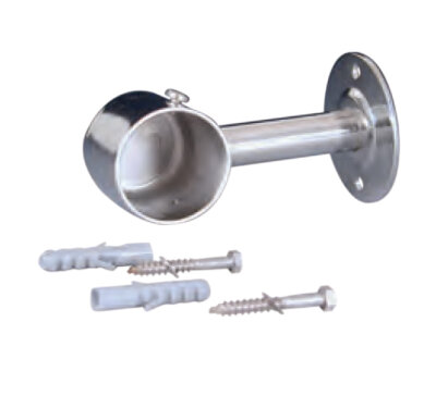 Wandhalterung einseitig geschlossen mit Flanschbefestigung V4A