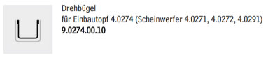 Wibre Drehbügel für 4.0271, 4.0272, 4.0291